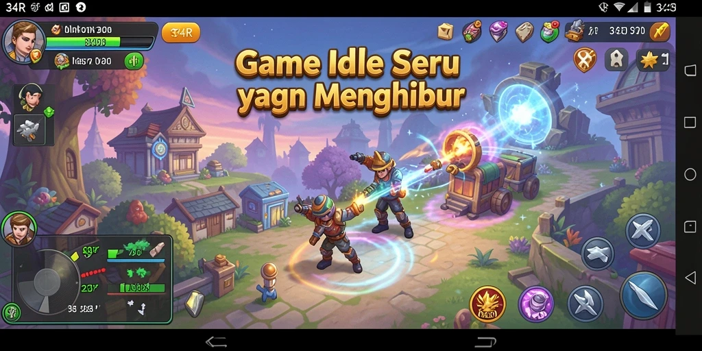 Tampilan gameplay 34R yang menawan dengan elemen Idle.