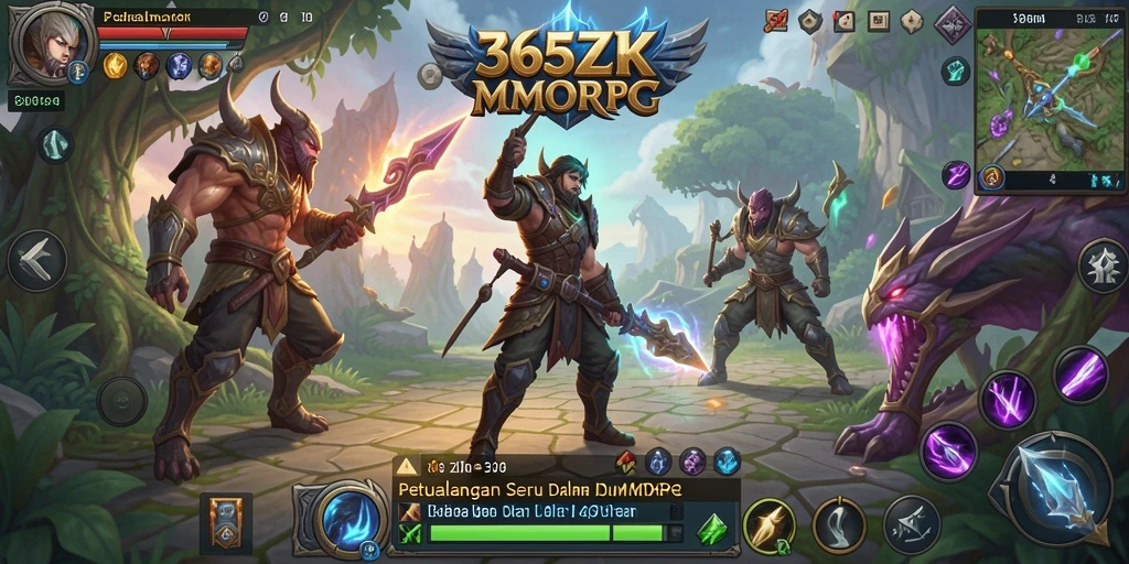 Tampilan gameplay seru dalam dunia fantasi MMORPG 365ZK.