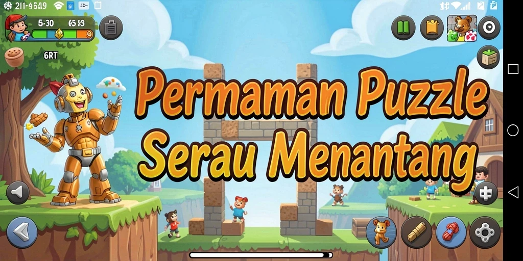 Gameplay menantang di 6RT dengan berbagai puzzle menarik.