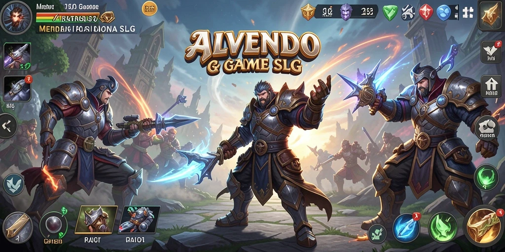 Tampilan gameplay ALVENDO menunjukkan strategi dan pertarungan seru.