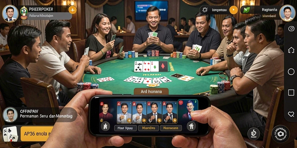 Tangkapan layar API36 menampilkan aksi bermain Poker yang menarik.