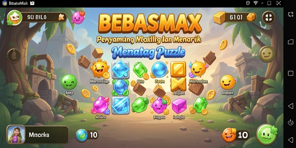 Tampilan gameplay menarik dari BEBASMAX yang penuh tantangan.