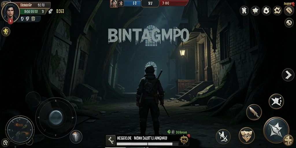 Tampilan gameplay BINTANGMPO yang mencekam dan menegangkan.