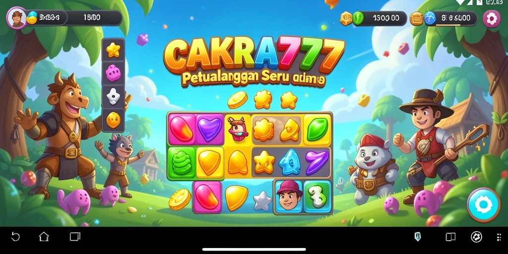Gameplay seru dari CAKRA777 dengan elemen Match-3.
