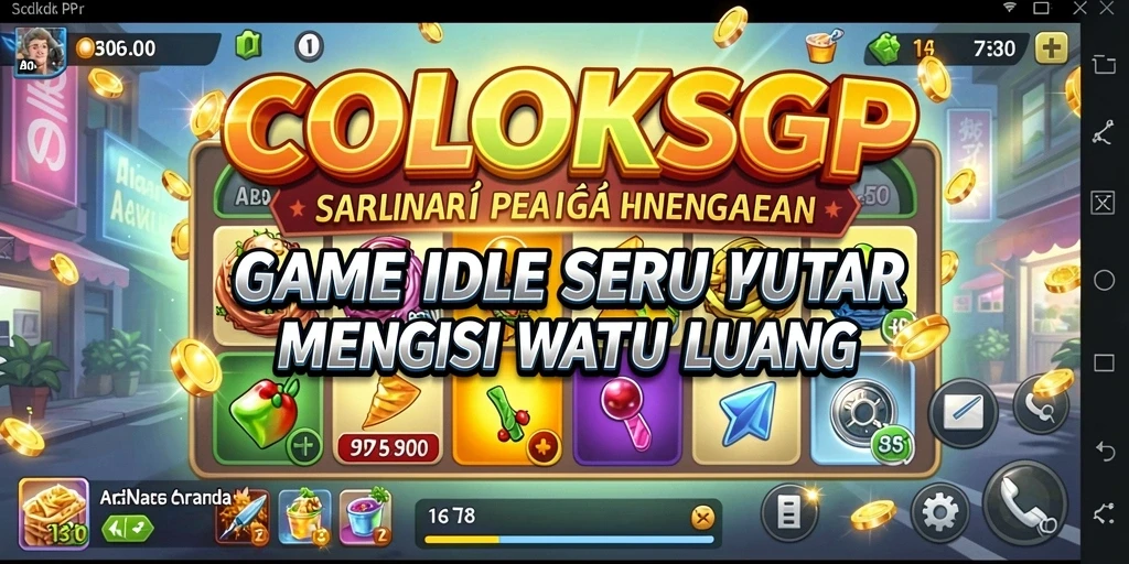 Screenshot gameplay COLOKSGP yang menunjukkan kemajuan permainan Idle.