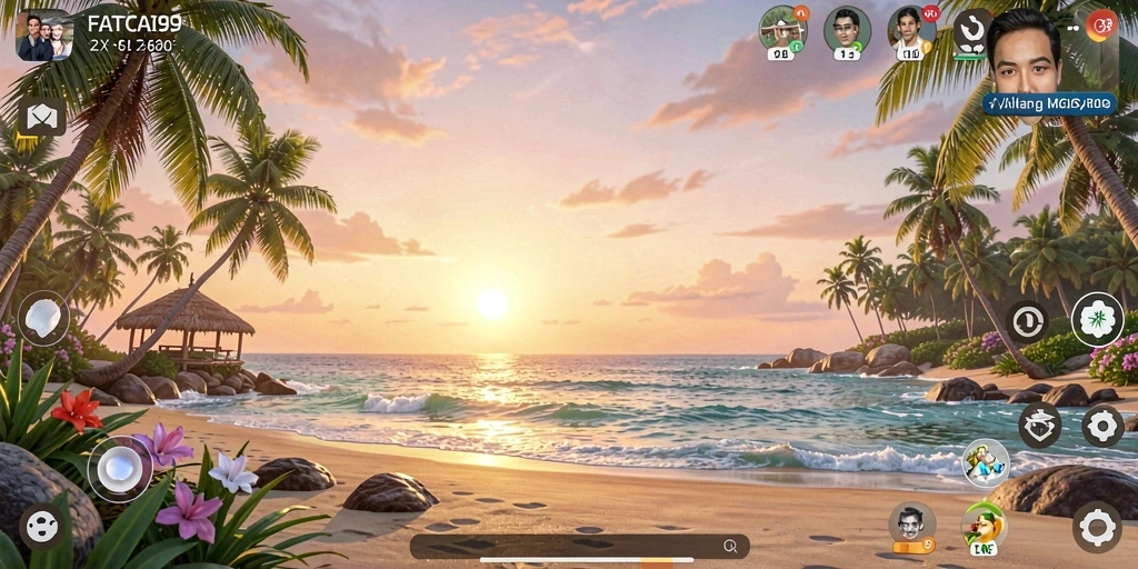Screenshot gameplay FATCAI99 yang penuh warna dan menarik.