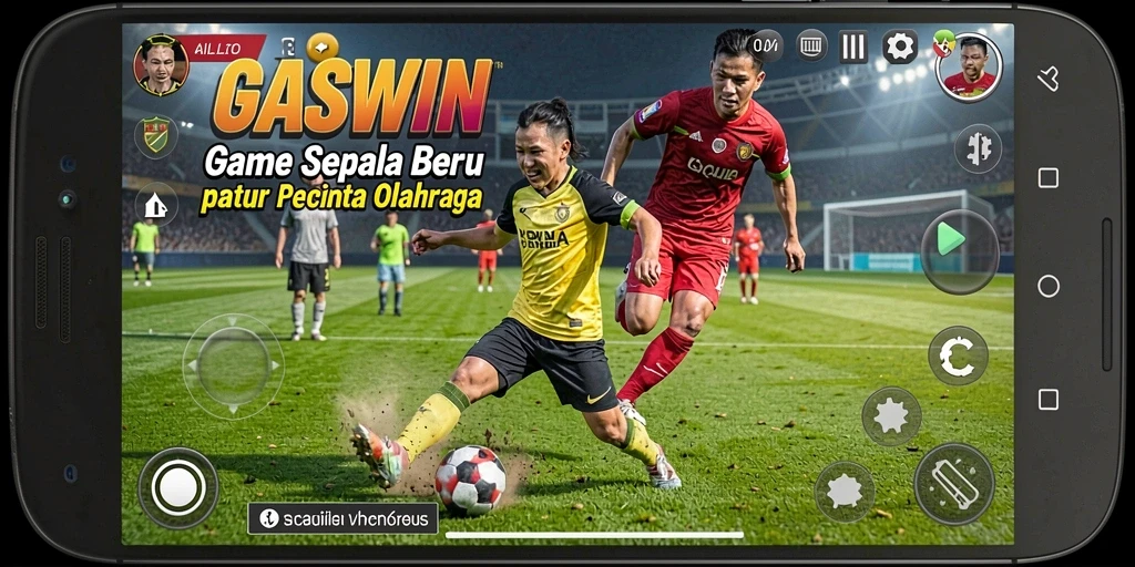 Menampilkan aksi intens di lapangan sepak bola GASWIN.