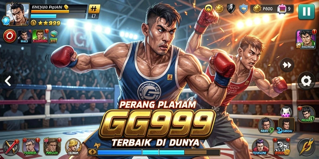Tampilkan gameplay fighting GG999 yang intens dan seru.