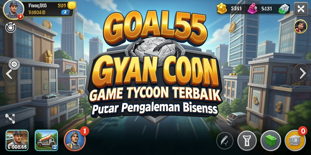 Tampilan screenshot GOAL55 yang menampilkan momen seru dalam gameplay Tycoon.