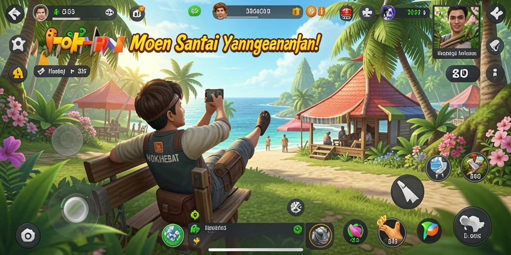 Screenshot gameplay HOKIHEBAT yang menampilkan tantangan seru.