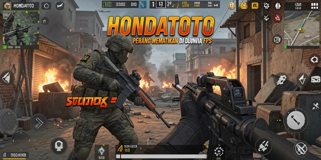 Tampilan gameplay HONDATOTO yang intens dan penuh aksi.