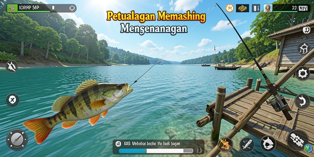 Gambar menangkap ikan yang memukau dalam gameplay IDRRP.