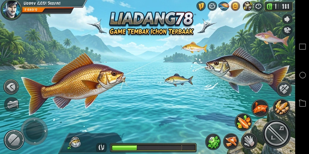 Gameplay menembak ikan yang seru dan mengasyikkan.