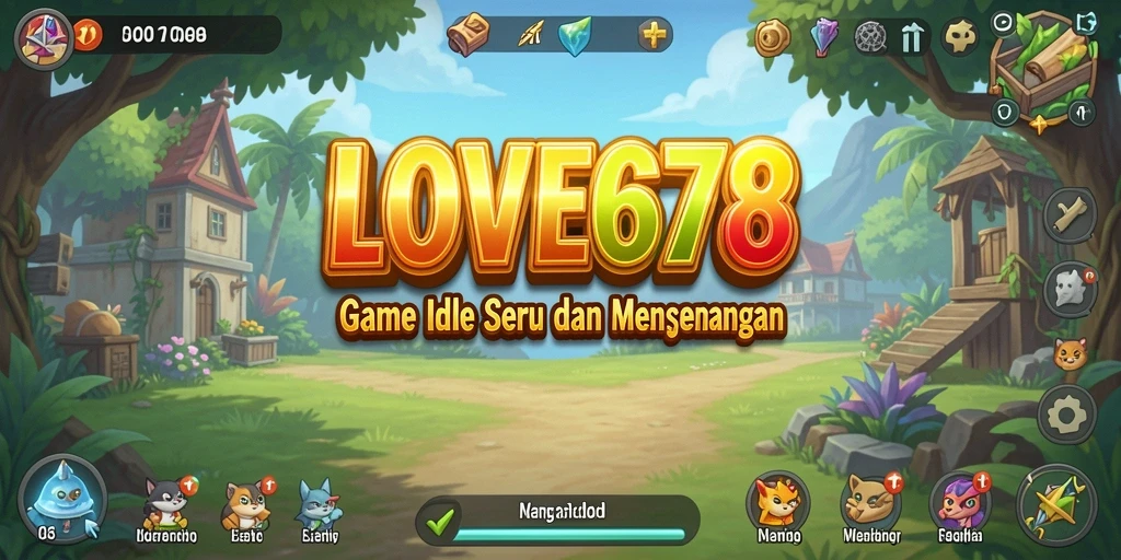 Tampilan gameplay Idle LOVE678 dengan pengelolaan sumber daya yang menarik.