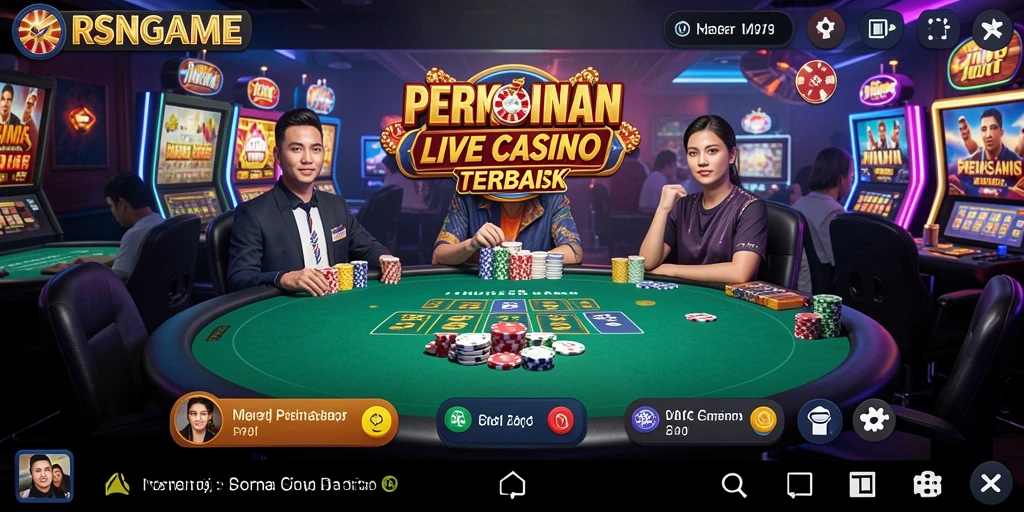 Tangkapan layar gameplay RSNGAME yang menarik di Live Casino.