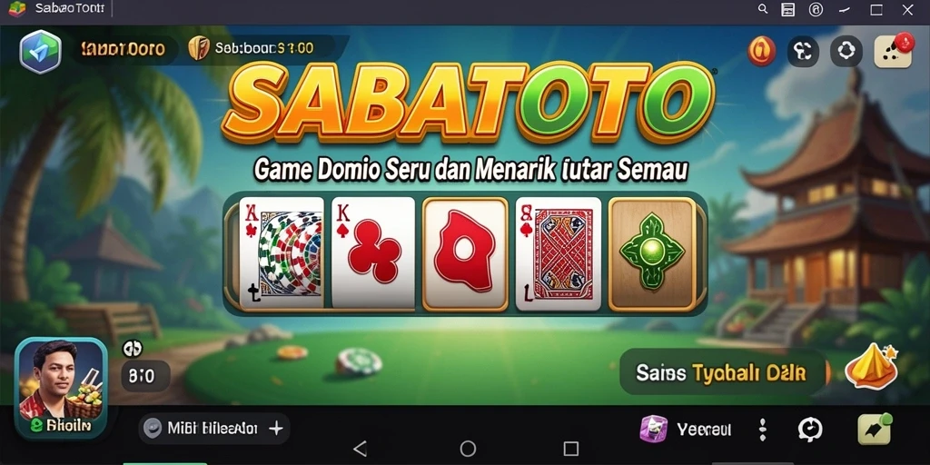 Screenshot gameplay SABATOTO yang menampilkan aksi Domino yang seru.