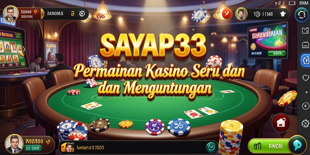 Screenshot SAYAP33 menampilkan aksi seru permainan Kasino.