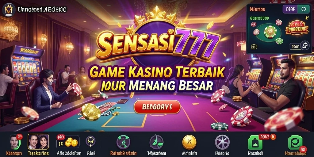 Tampilan gameplay SENSASI777 yang mendebarkan dan penuh warna.