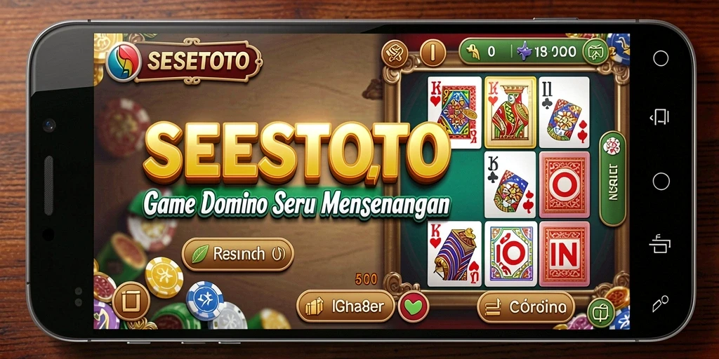 Screenshot gameplay SESETOTO menampilkan suasana seru permainan Domino.