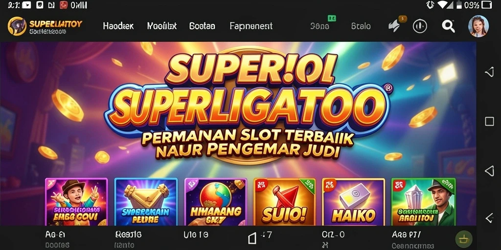 Tampilan menakjubkan dari gameplay slot SUPERLIGATOTO.