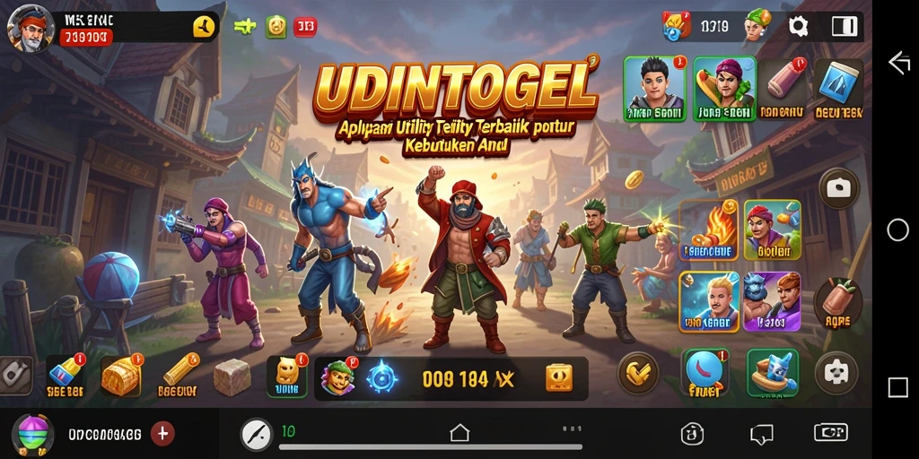Tampilan utama aplikasi UDINTOGEL dengan fitur pengingat dan catatan.