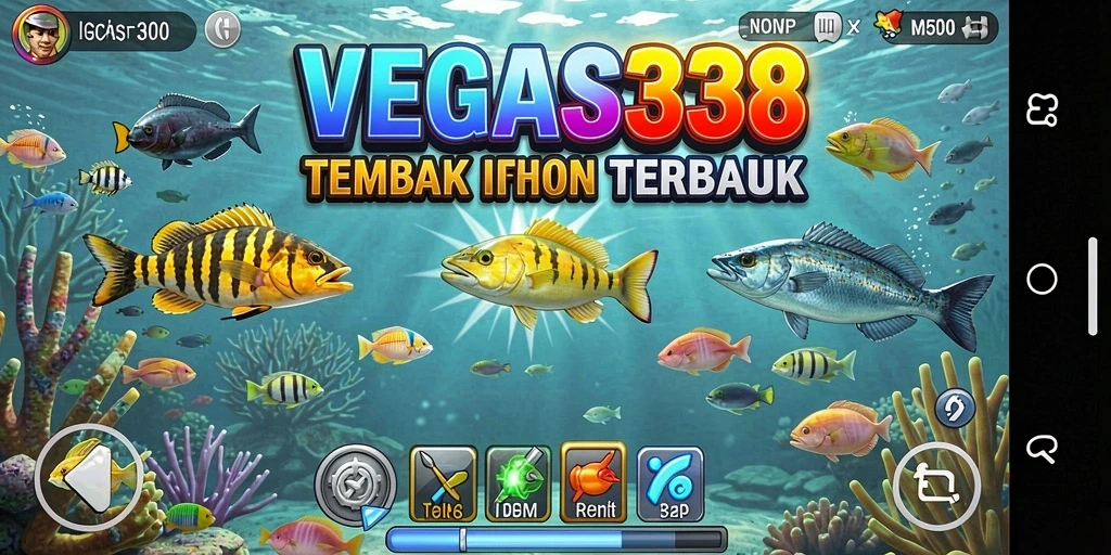 Tampilan gameplay menembak ikan dengan efek visual yang menarik di VEGAS338.