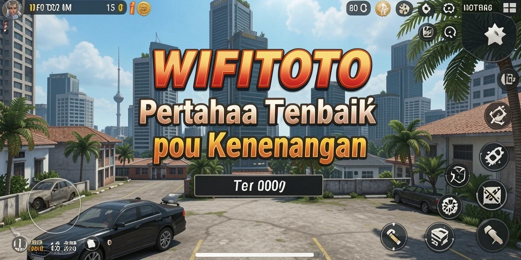 Tangkapan layar utama WIFITOTO menampilkan aksi menara pertahanan yang dinamis.