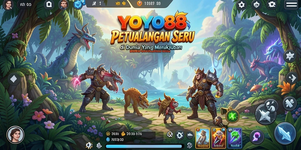 Tangkapan layar permainan <strong>YOYO88</strong> yang menunjukkan aksi penuh petualangan.